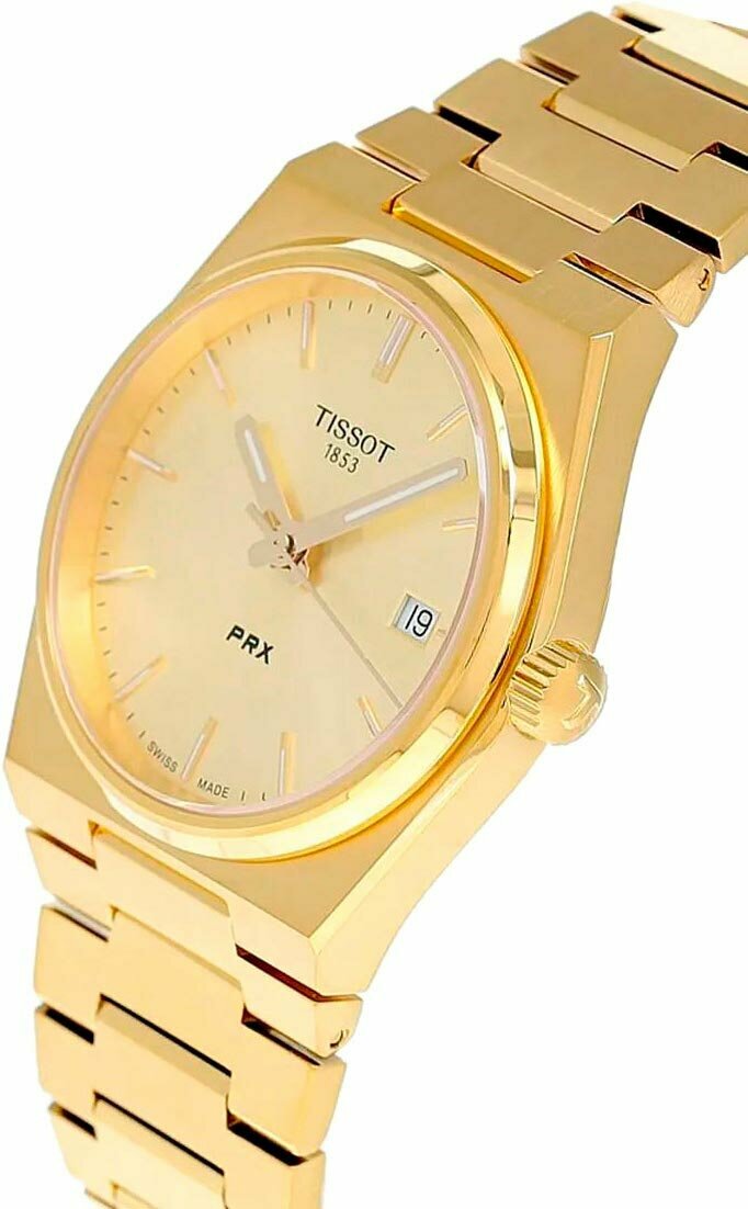 Наручные часы TISSOT PRX, золотой — фото 1