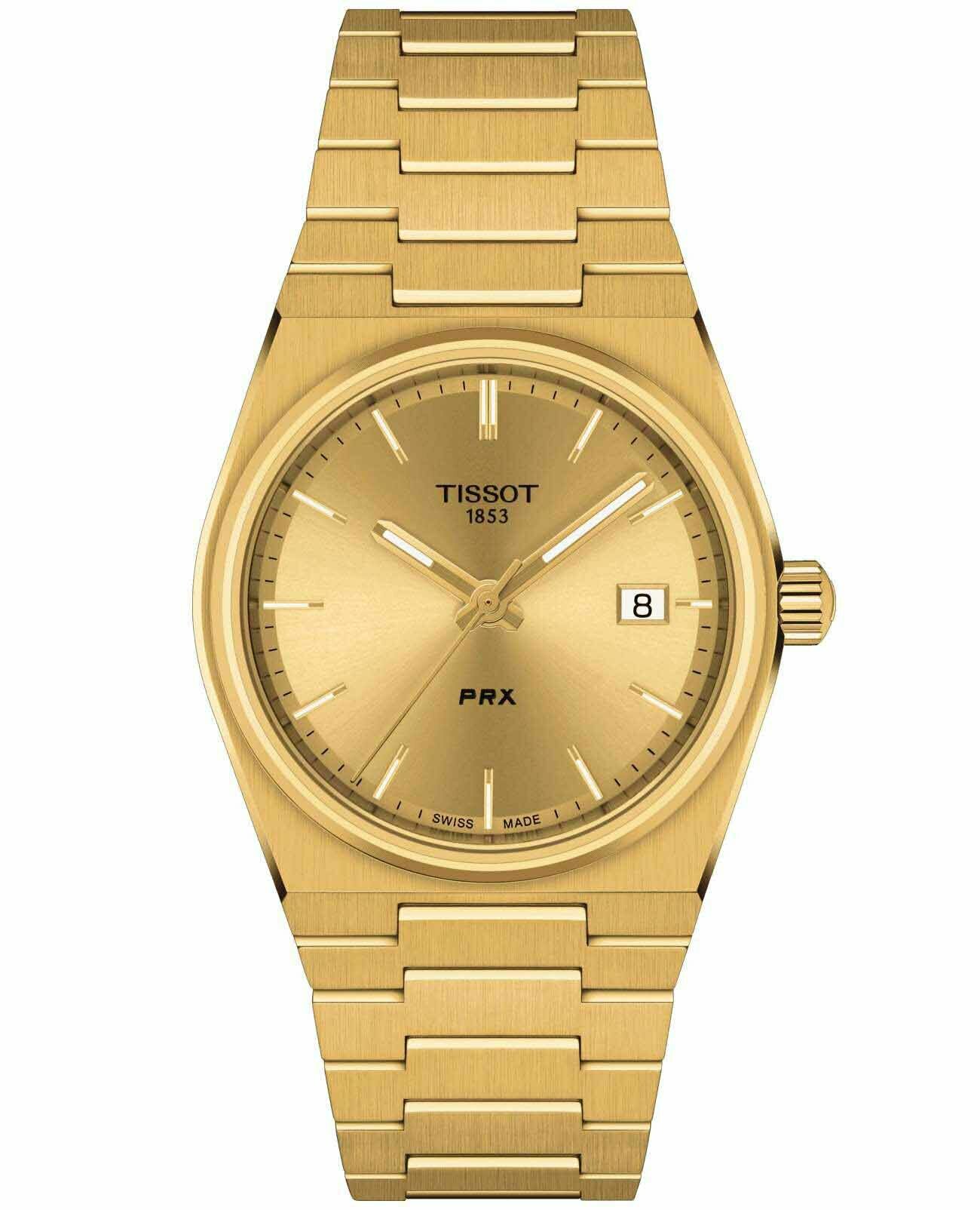 Наручные часы TISSOT PRX, золотой — фото 1