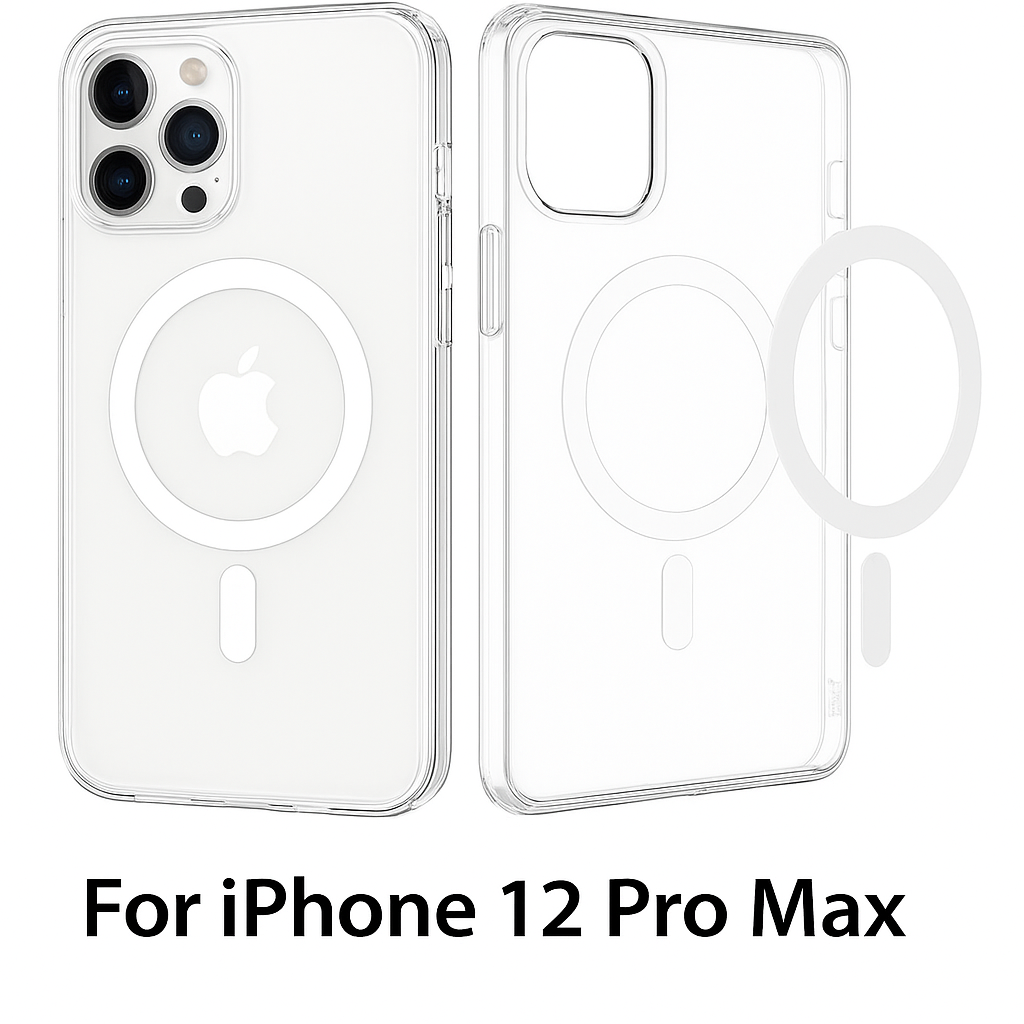Чехол Magsafe для Iphone 12 pro max прозрачный тонкий хрусталь, ударопрочный