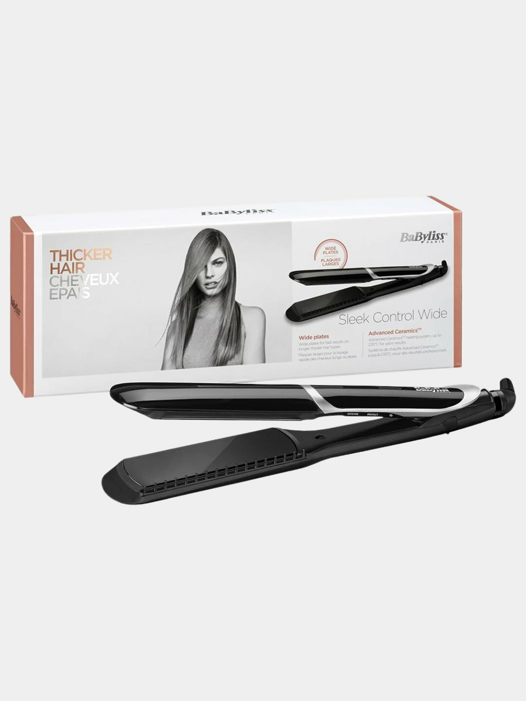 Выпрямитель для волос BaByliss "ST397SDE", профессиональный, турмалиновое покрытие