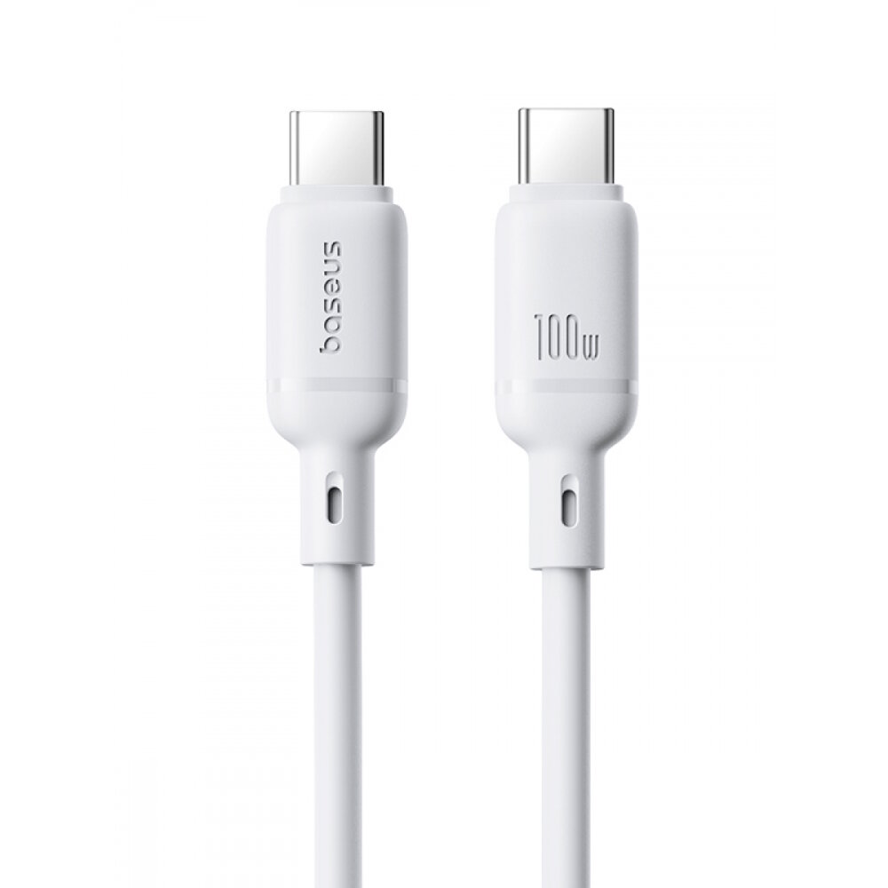 Кабель Baseus Silky Series Fast Charging Cable Type-C - Type-C 100w 1m белый (P10377704213-00)