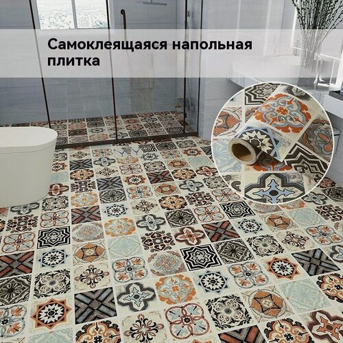 Изображение товара Самоклеящаяся напольная плёнка для кухни и ванной, водостойкая, утолщённая, 61см×5м, без клея
