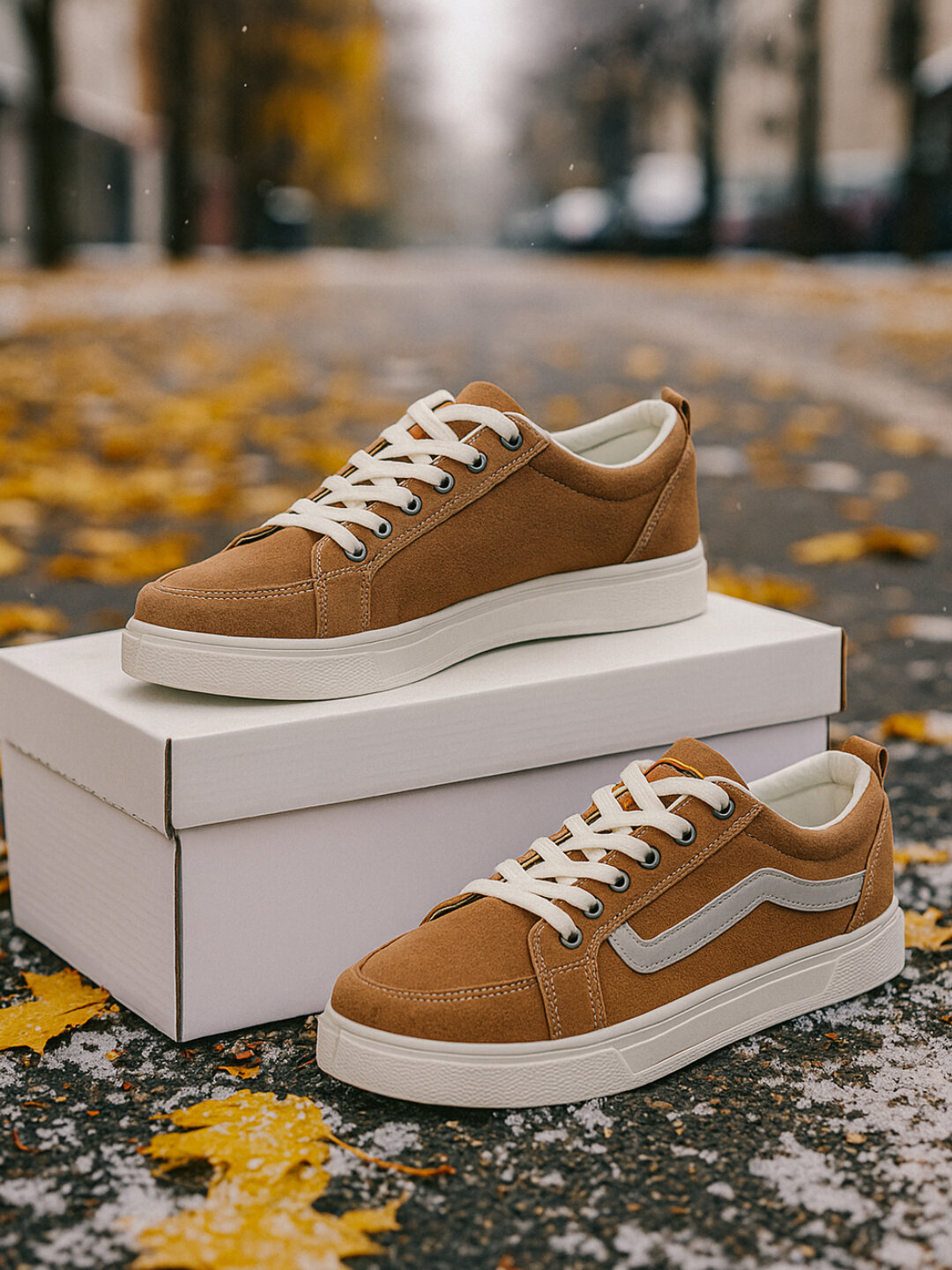 Кроссовки VANS, размер 40, коричневый