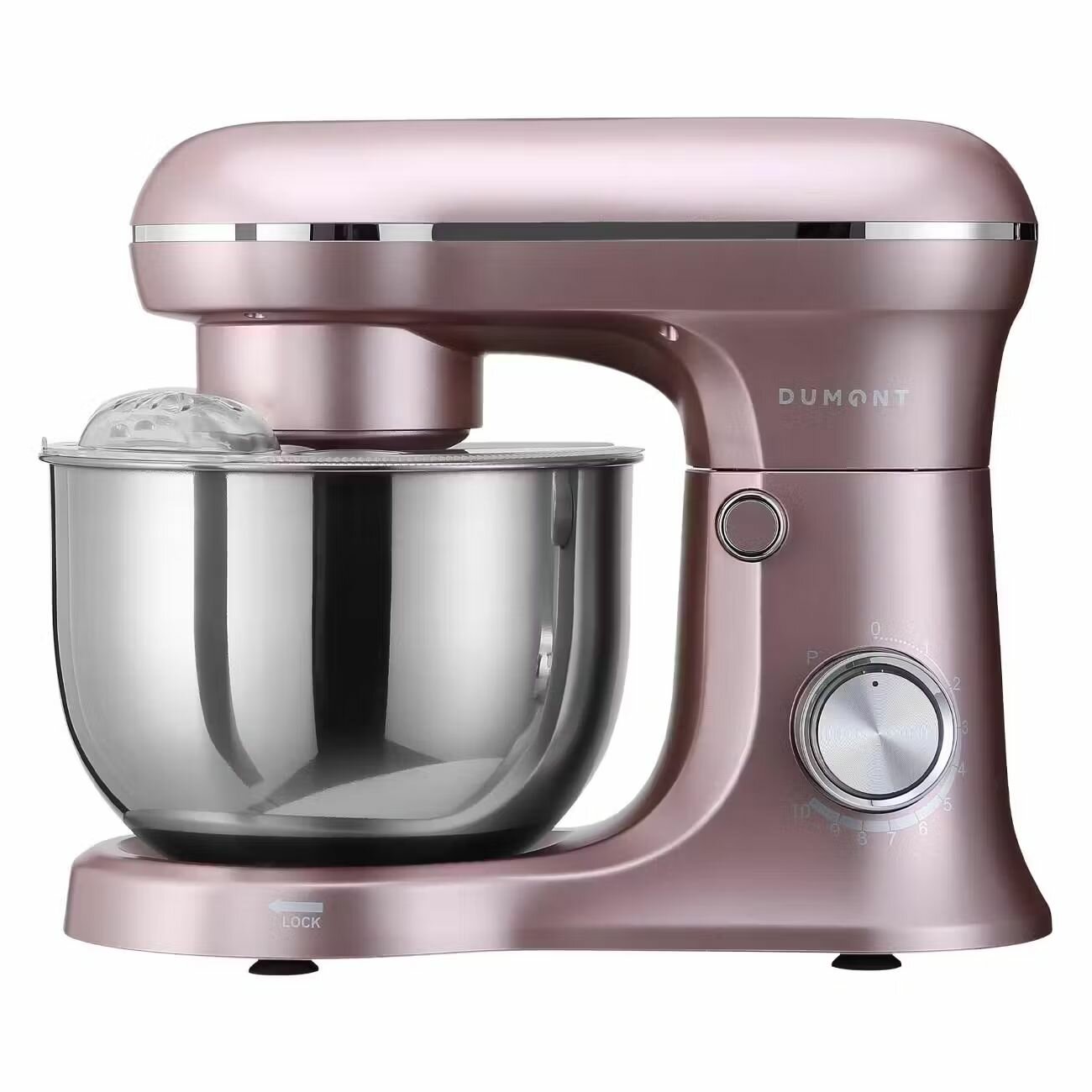 Миксер Dumont DMSM-2003, планетарный, розовый, 1600Вт, 10скоростей, чаша 4,5л