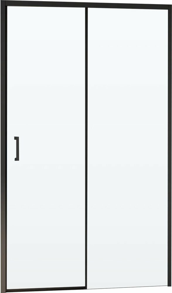 Душевая дверь в нишу RGW Passage PA-017B стеклянная раздвижная 120 см с черным профилем одностворчатая немецкая