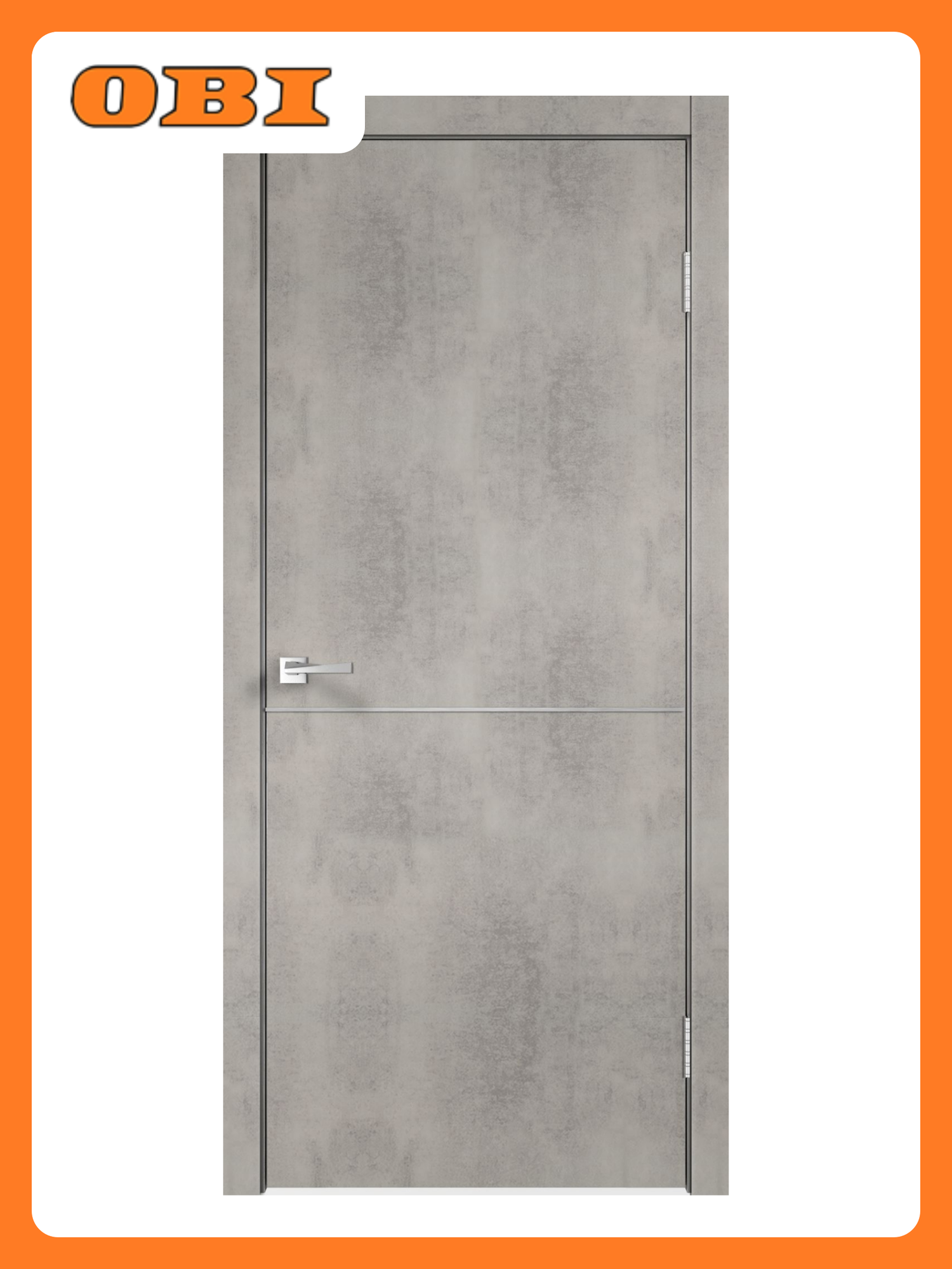 Межкомнатная дверь VellDoris Невада глухая цвет бетон светлый 80x200 см