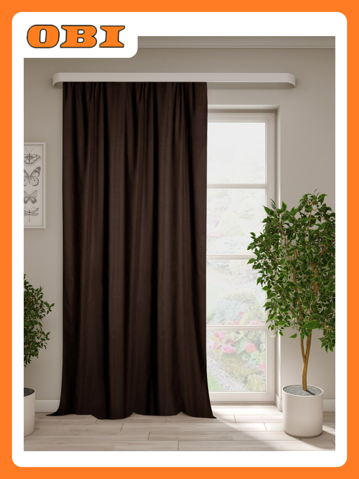 Штора Блекс 200*270 см коричневый