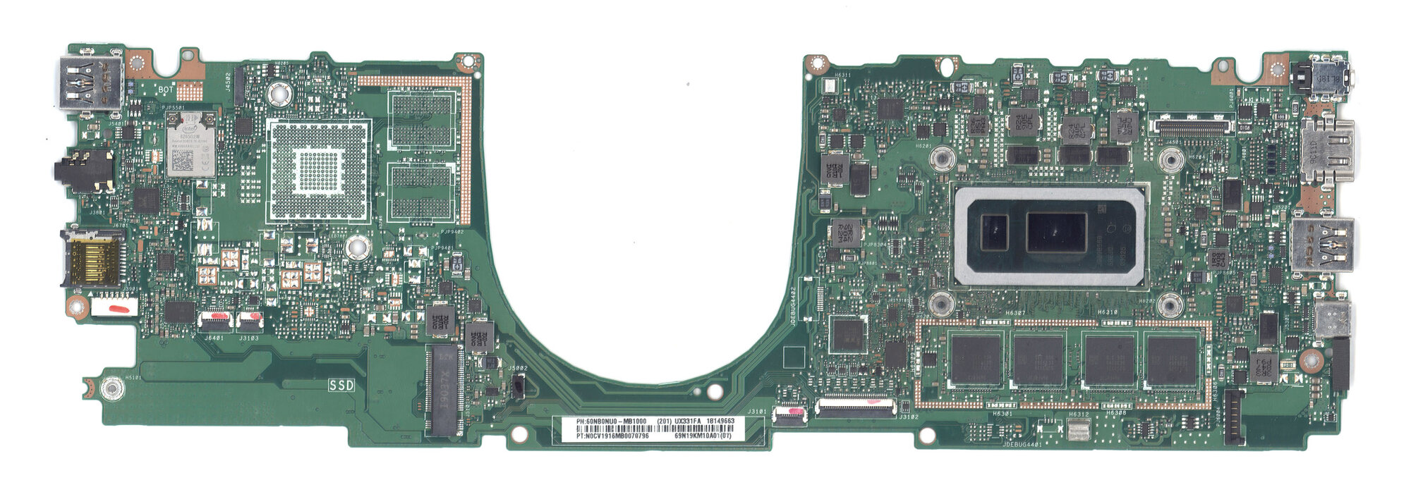 Материнская плата для Asus UX331FA 8G/I5-8265U 90NB0NU0-R00010