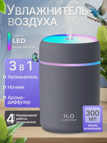 Изображение товара Увлажнитель воздуха "Ночник", с подсветкой, для офиса, 300мл