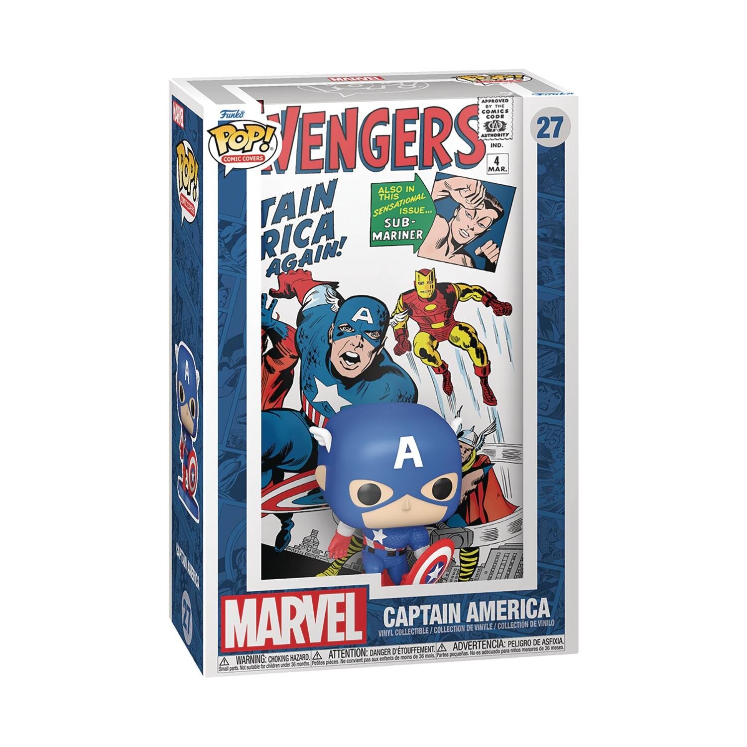 Фигурка Funko POP! Comic Covers: Marvel The Avengers - Captain America 72499 (27) Капитан Америка — фото 1