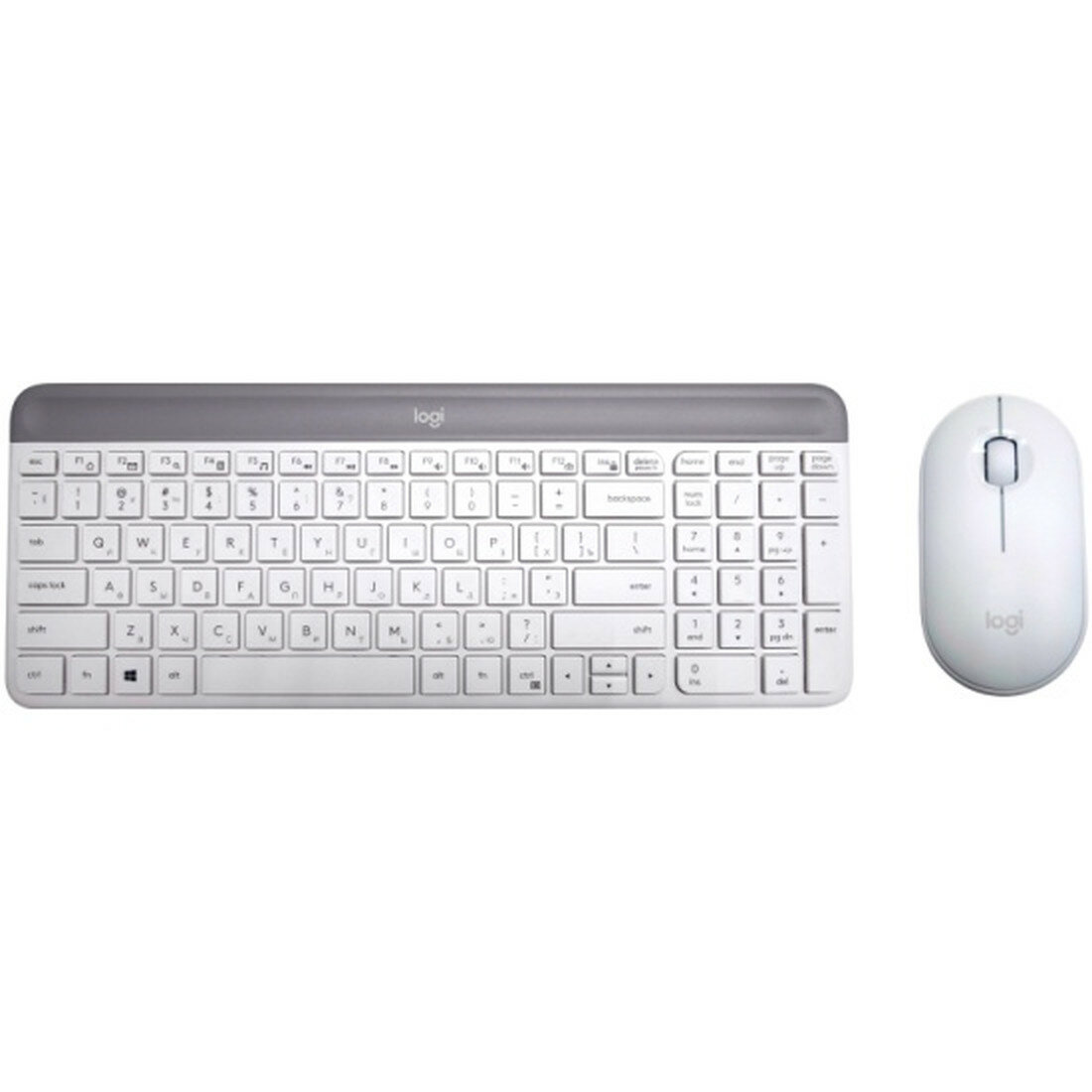 Клавиатура+мышь беспроводная Logitech Slim Wireless Desktop MK470 White/Grey (920-009181)