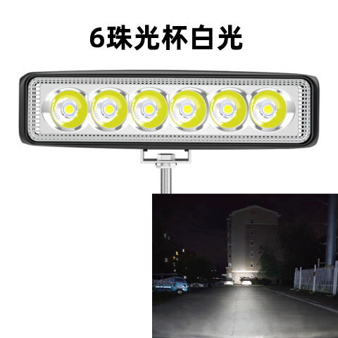 6-LED Светлый Высокая Яркость Белый Фары с Переключателем для Мотоциклов и Электромобилей