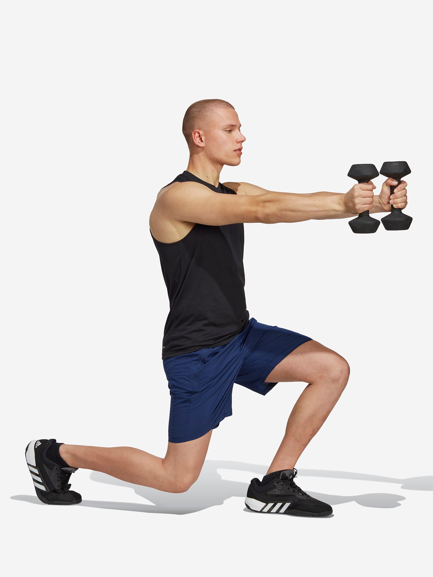 Майка спортивная adidas, размер M, черный — фото 1