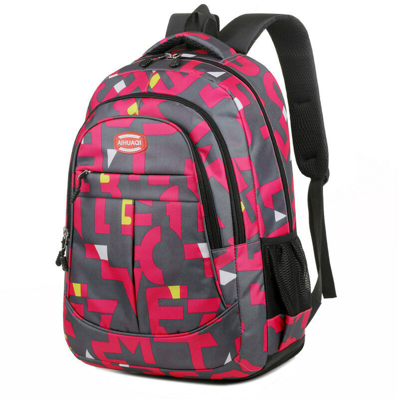 Rucsac dlia noutbukov unisex s poliesternoy podushkoy dlia podrostkov i vzroslykh krasnyj