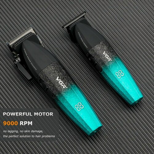 Изображение товара Набор для стрижки / машинка для волос и тример для бороды, профессиональный с насадками / V 640 s2