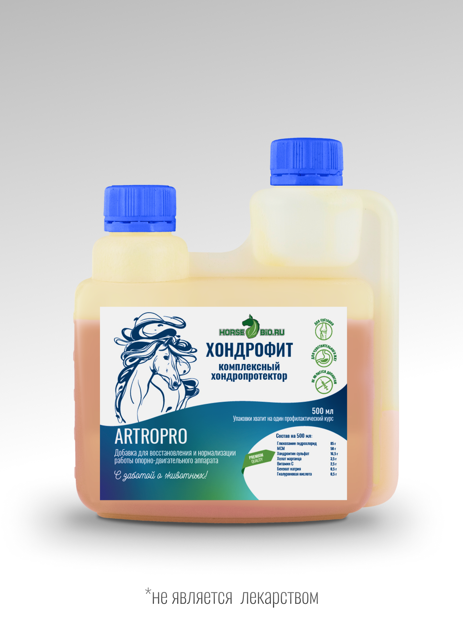 Хондропротектор хондрофит Horse-Bio ArtroPro для лошадей, 500 мл