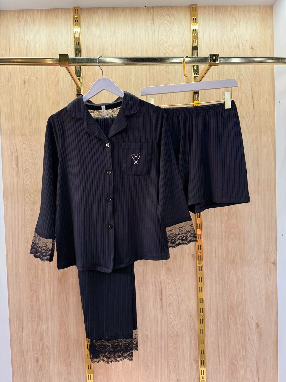 Пижама , размер L-XL-XXL, черная — фото 1