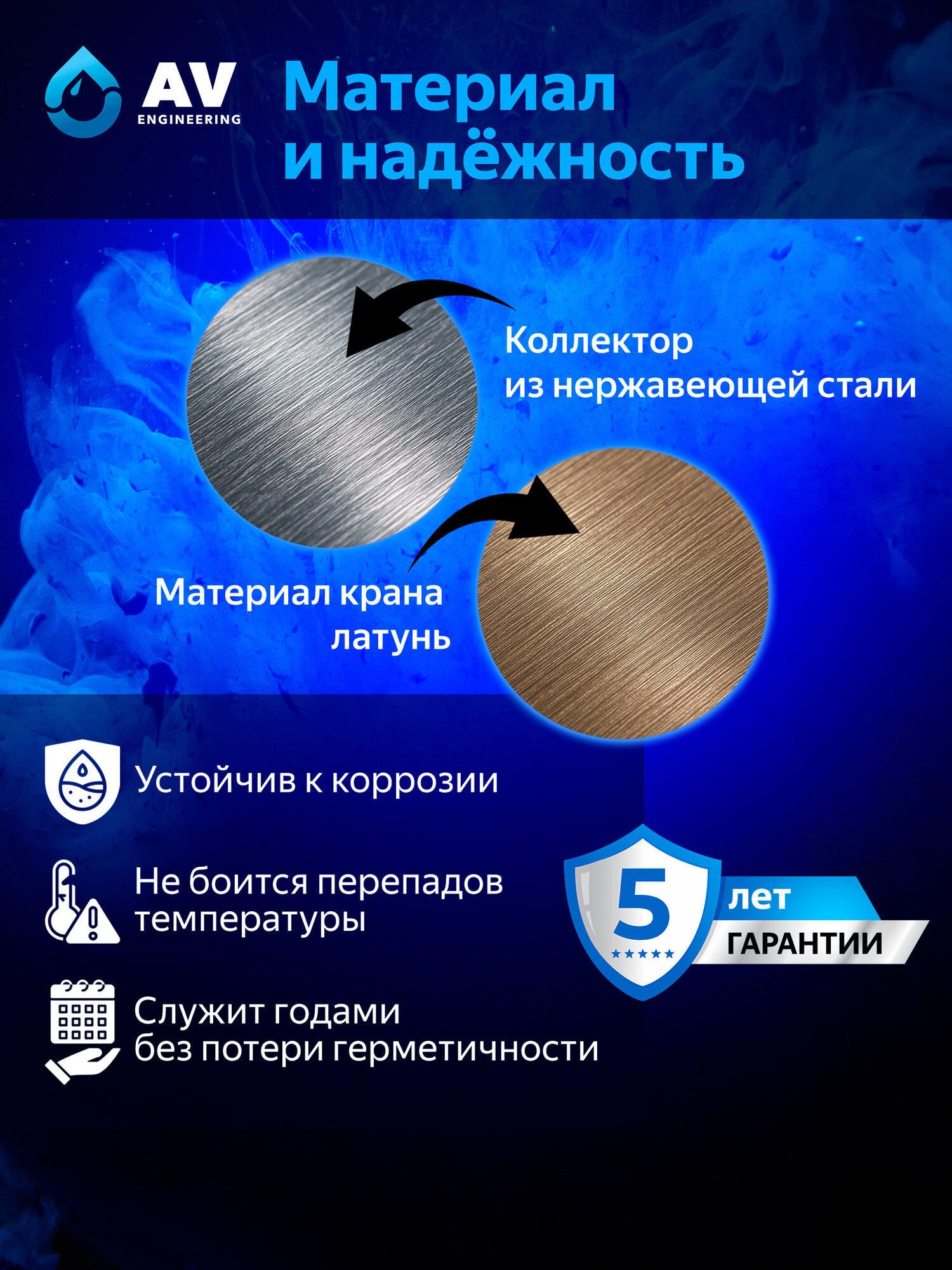 Коллекторная группа AVE136 4 выхода AV ENGINEERING (AVE13600104) — фото 1