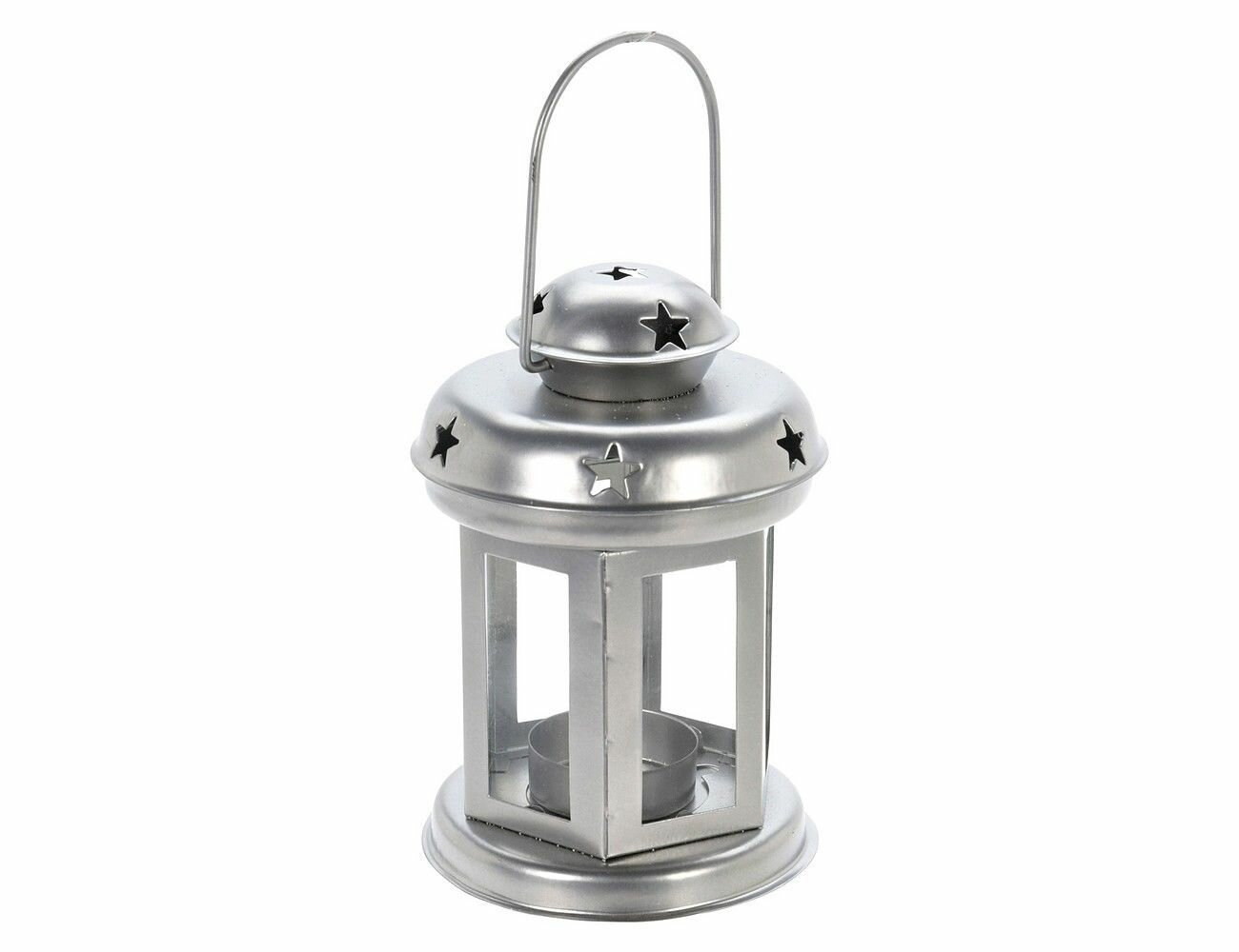 Подсвечник-фонарь готтлиб металл серебряный 15 см Wavy House