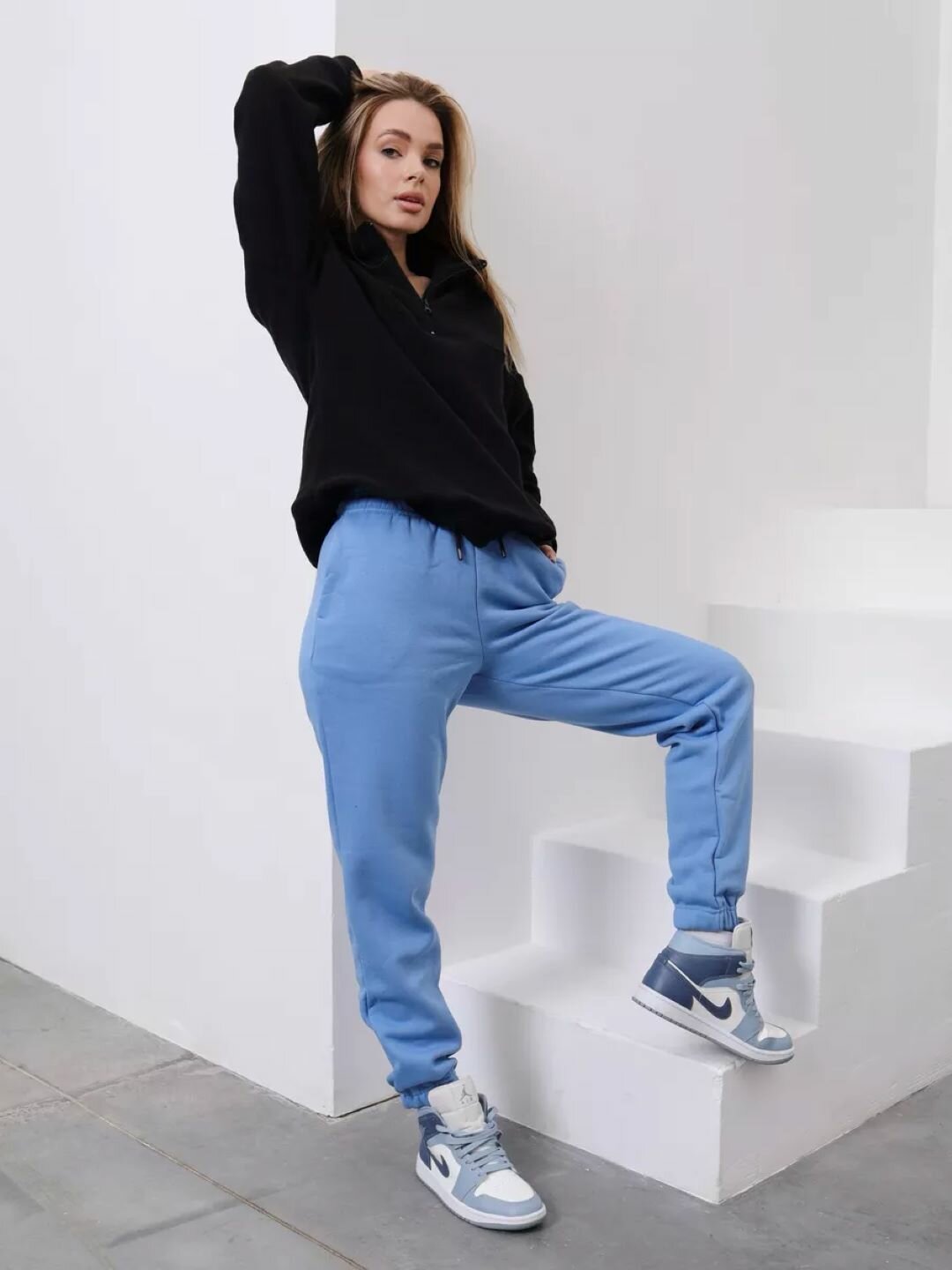 Брюки спортивные DNZ, размер 44, голубой — фото 1