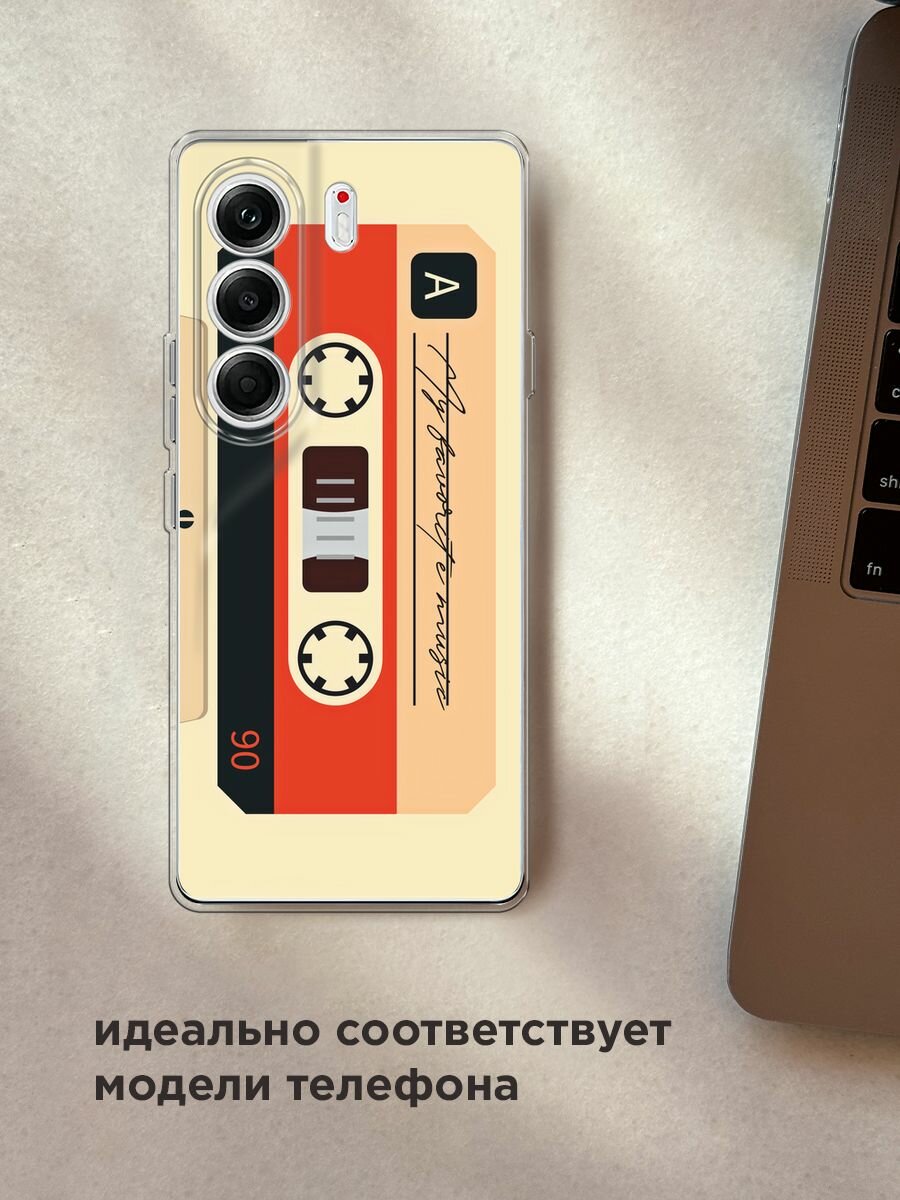 Чехол на Tecno Camon 40 Pro 5G / Текно Камон 40 Про 5G с принтом "Бежевая кассета" — фото 1