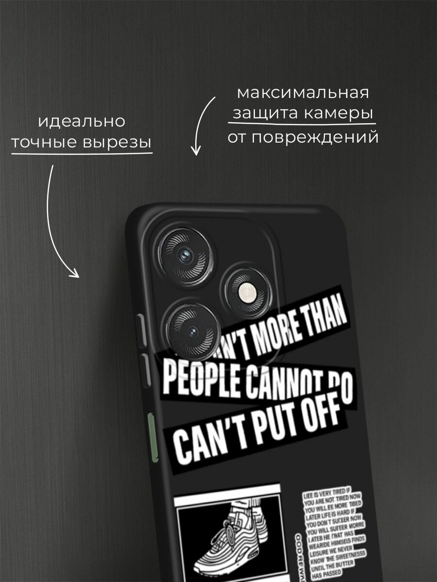 Черный матовый чехол на Tecno Spark 10/10C / Техно Спарк 10/10С с принтом "I like it" — фото 1