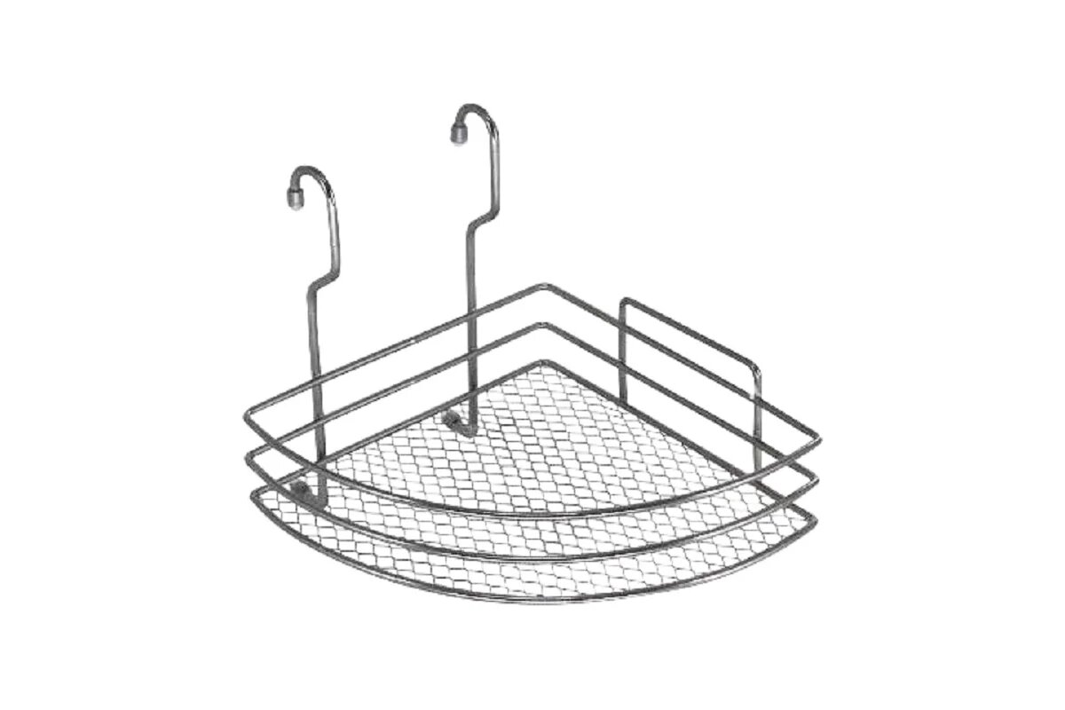 Полка для рейлинга Rosenberg 1 ярус угловая с сетчатым дном RUS-280533