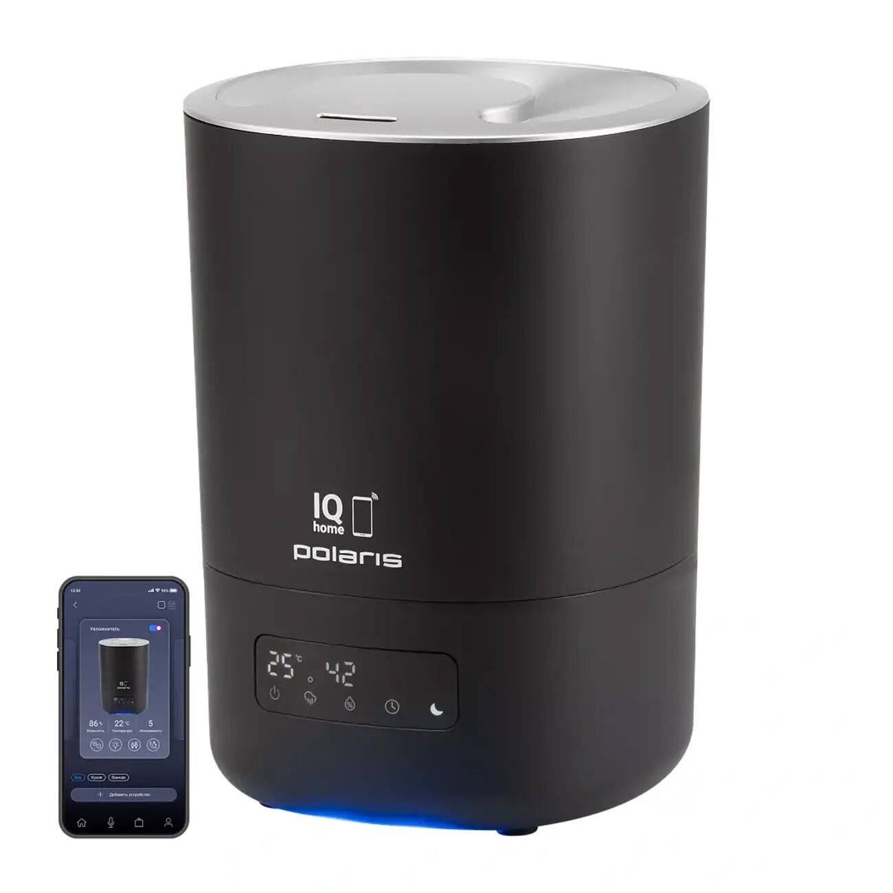 Увлажнитель воздуха POLARIS PUH 8080 WIFI IQ HOME, Вес: 1.3 кг, Высота: 278 мм, Глубина: 196 мм