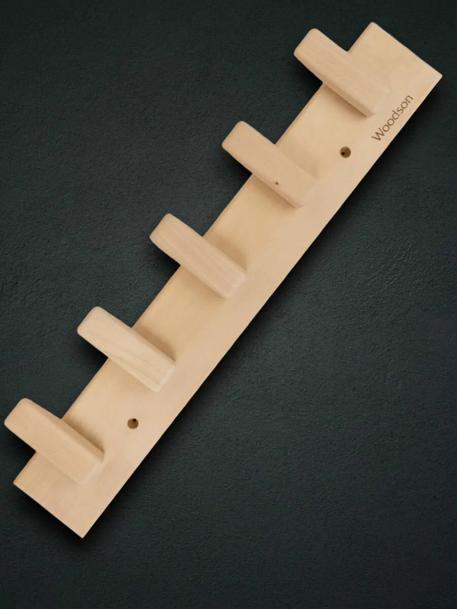 Вешалка Woodson D5, 5 креплений, липа — фото 1