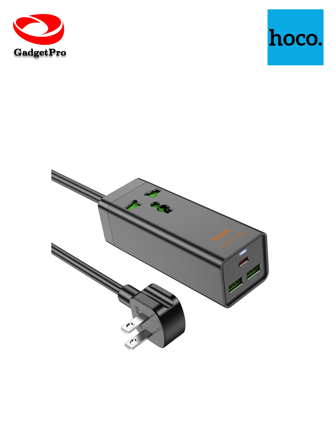 Сетевой фильтр-удлинитель HOCO AC12 2500W с быстрой зарядкой 30W (PD/QC): надежный и многофункциональный