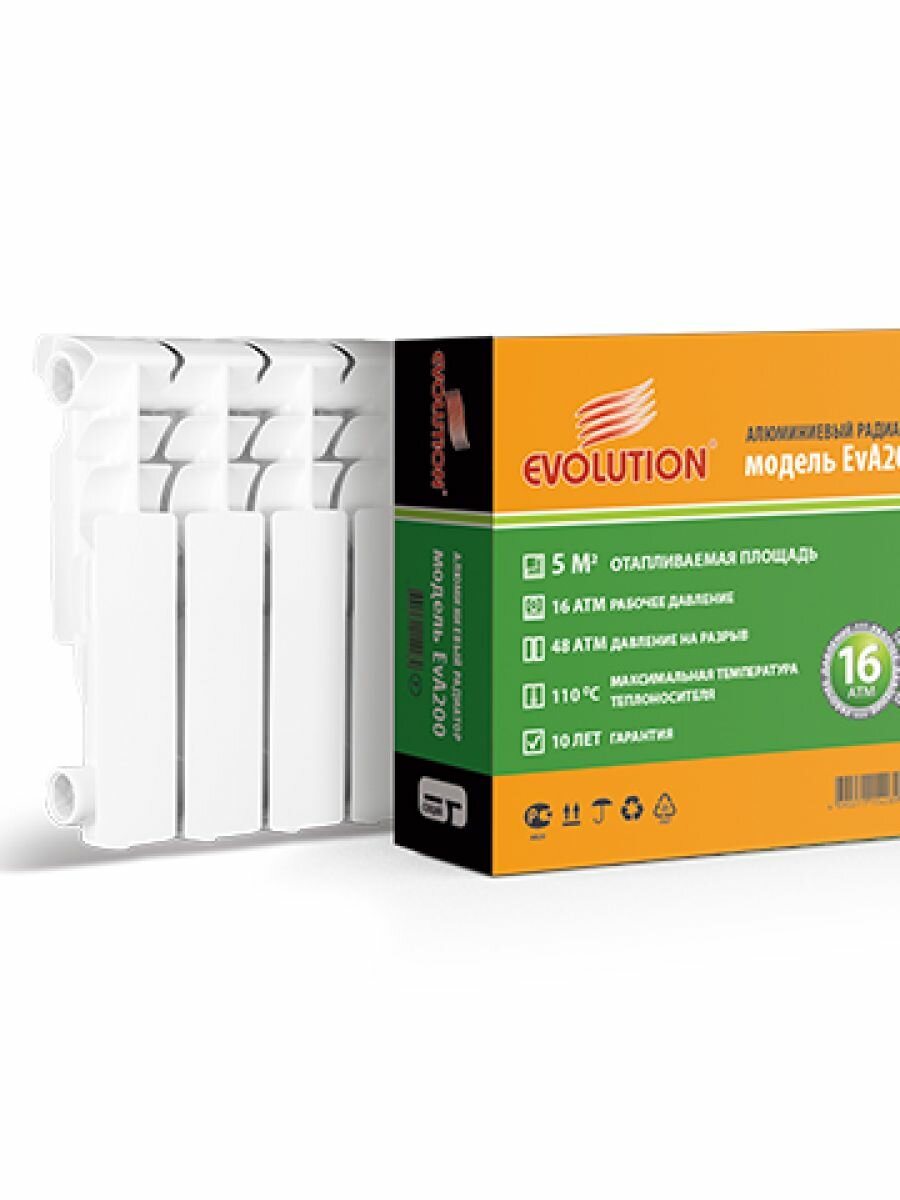 EVOLUTION Радиатор алюминиевый EvA 200 12 секций