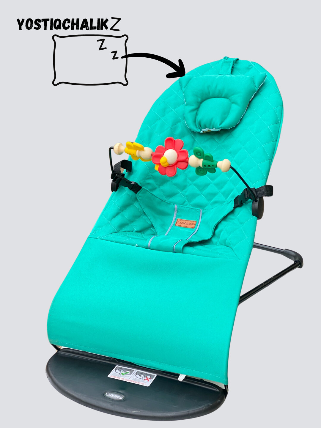 Детская качалка, шезлонг для новорожденных, удобный и компактный