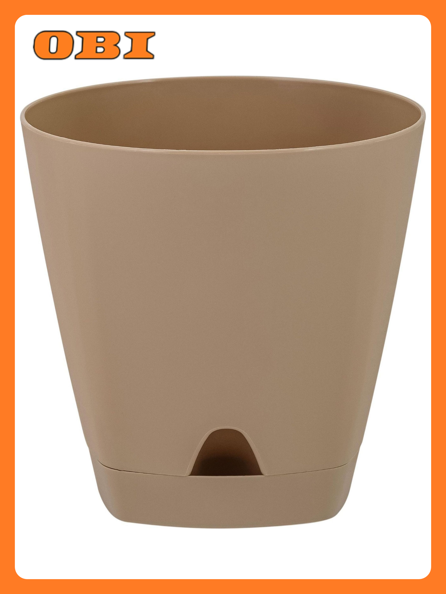 Горшок InGreen Amsterdam d20 см 4 л полипропиленовый коричневый с поддоном