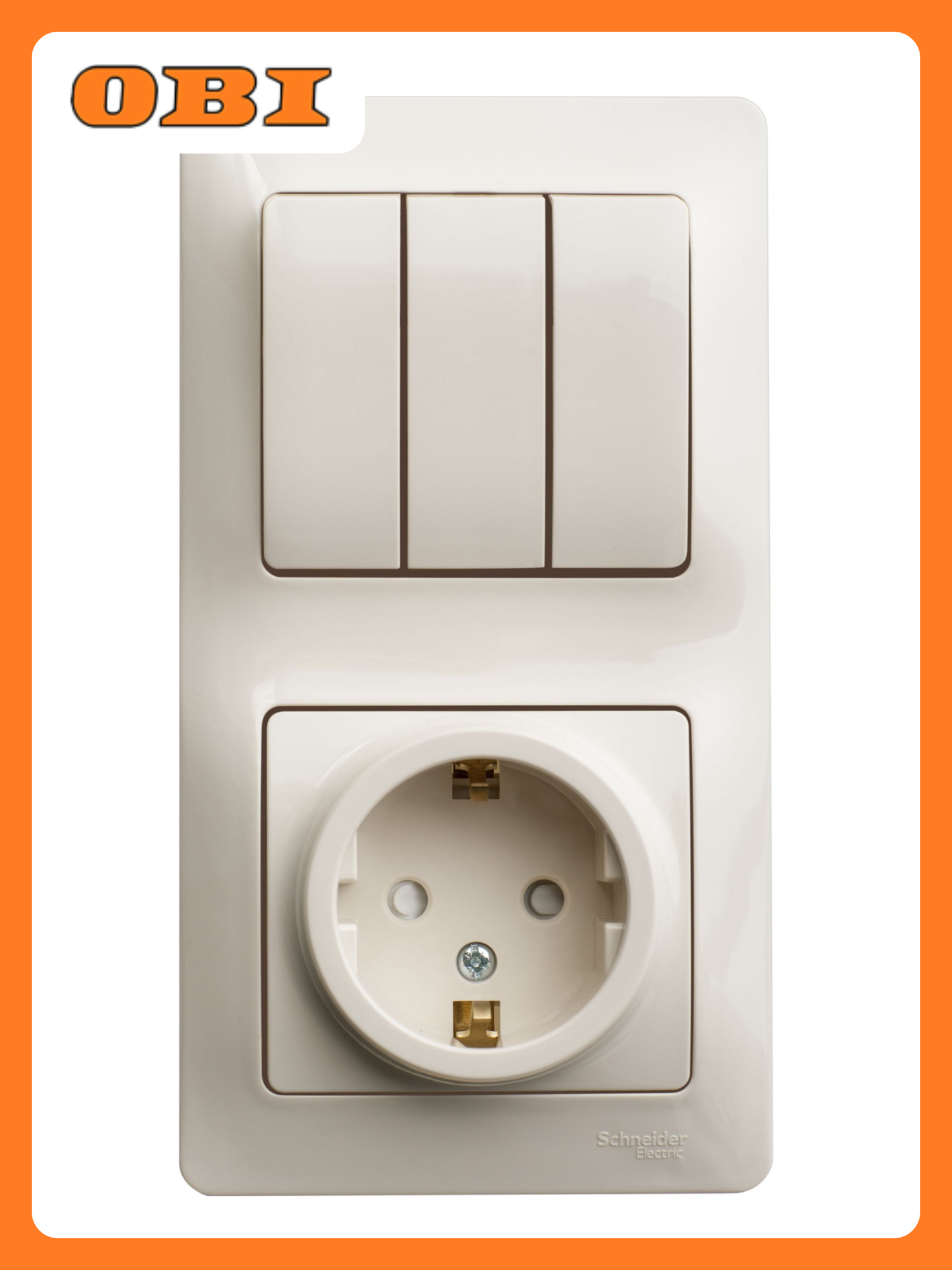 Комбинированный блок Schneider Electric Glossa розетка + выключатель GSL000278