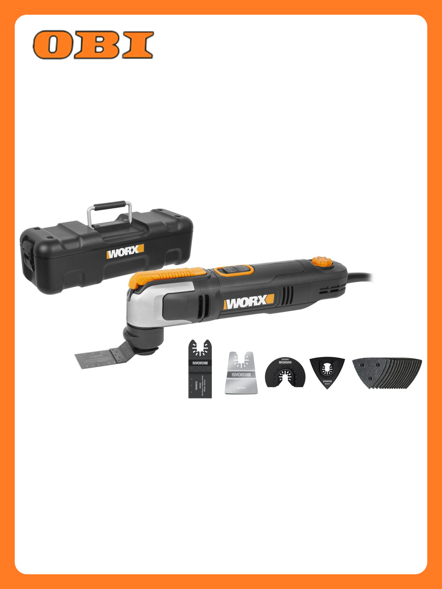 Сетевой реноватор Worx WX686 обрезиненная рукоять алюминиевый корпус кейс