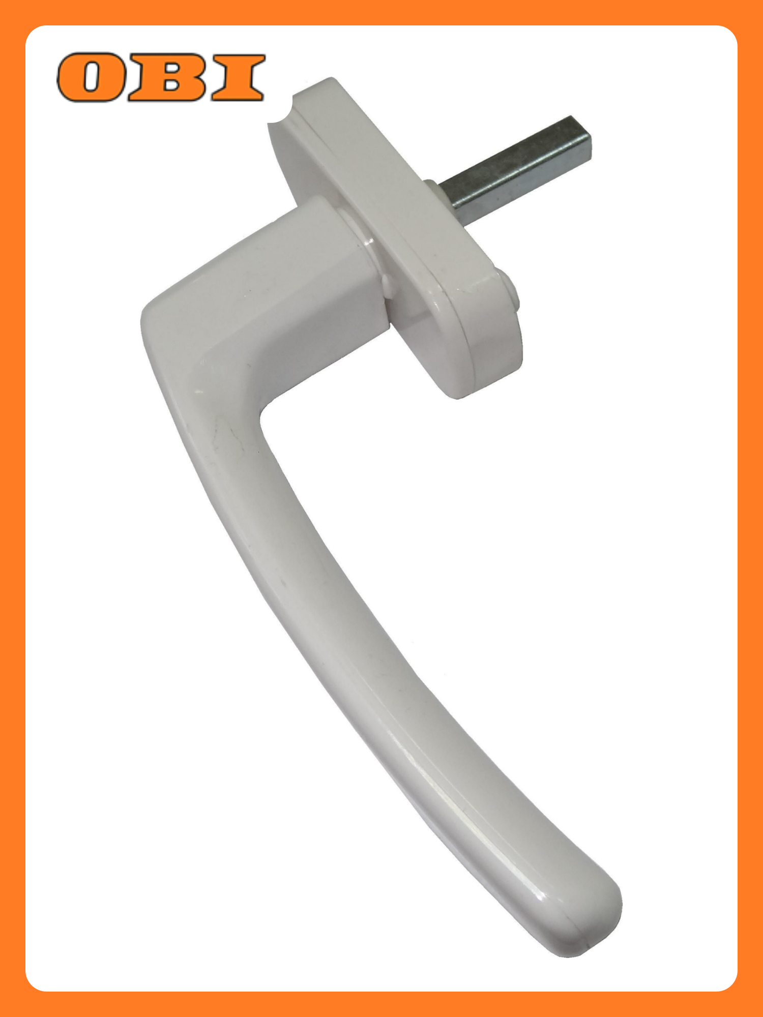 Оконная ручка Левша У1-2279 для ПВХ односторонняя белая пластик