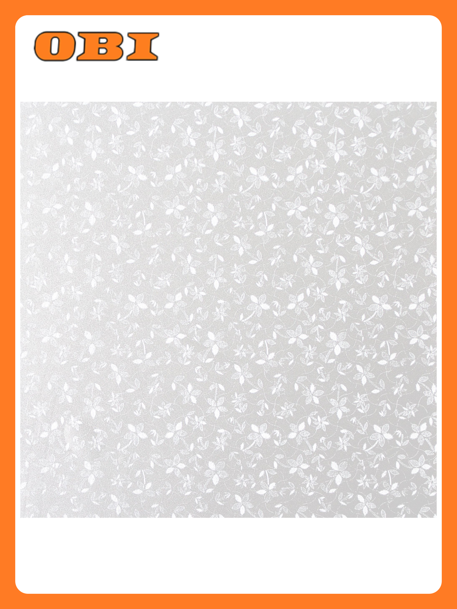 Витражная пленка Deluxe Н9006-1 бесцветная с рисунком цветов 045х2 м