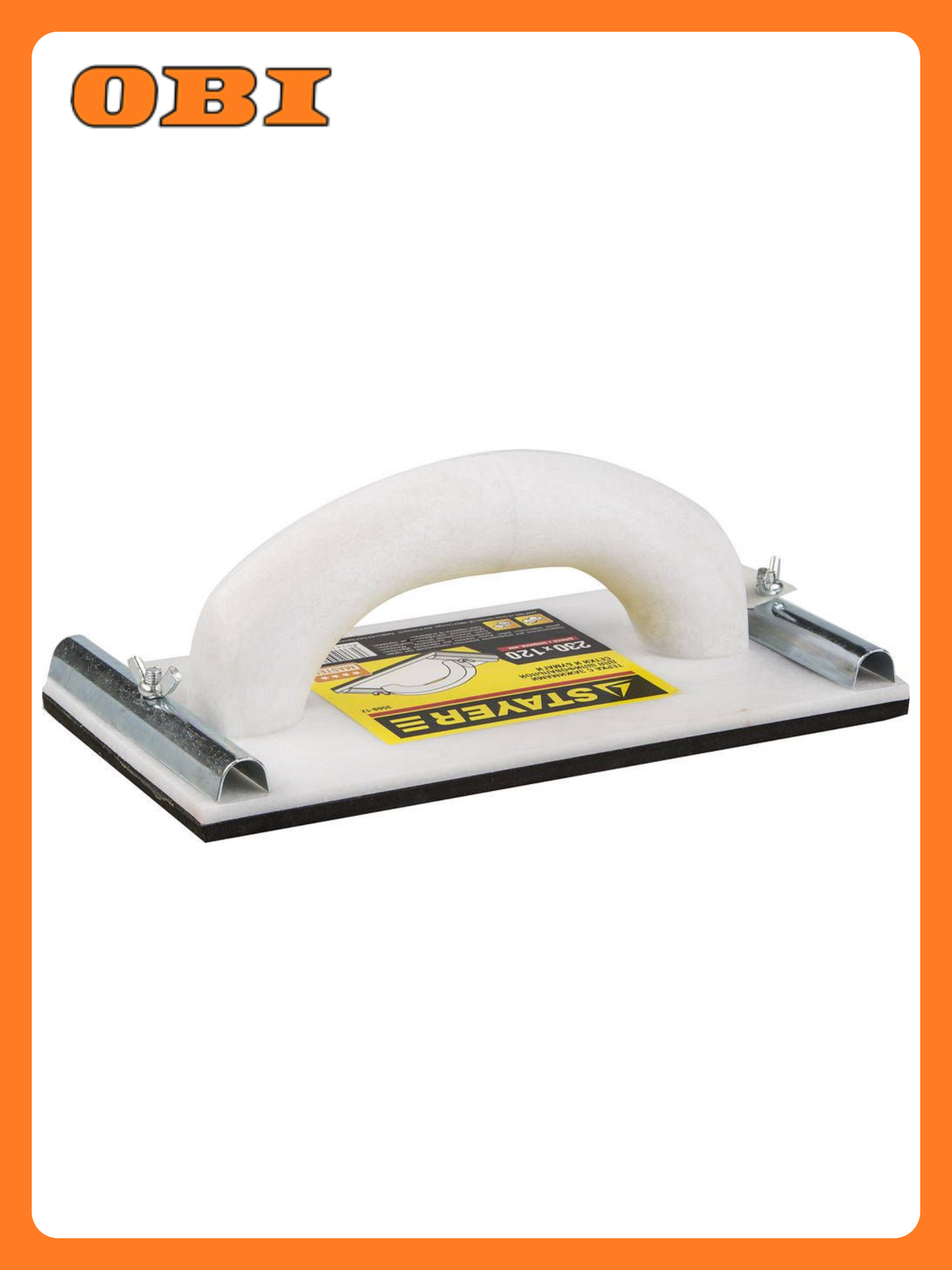 Тёрка STAYER для шлифовки металлический фиксатор 120x230мм