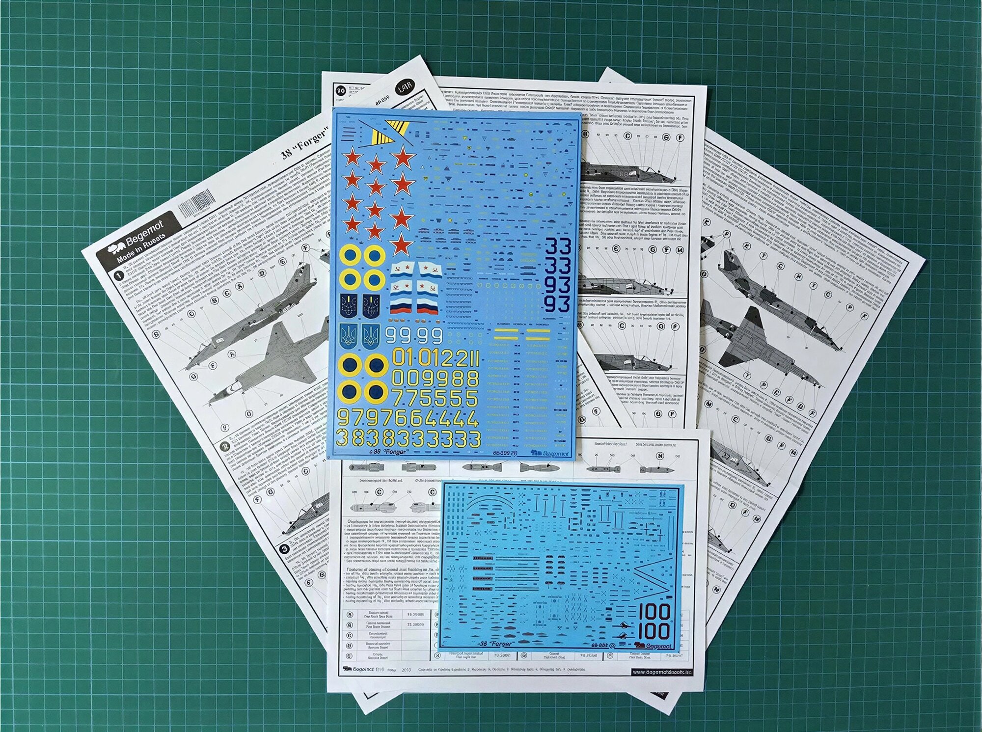 Декаль Я_ковле_в Я_к-38 "Forger" family. Масштаб 1:48 — фото 1