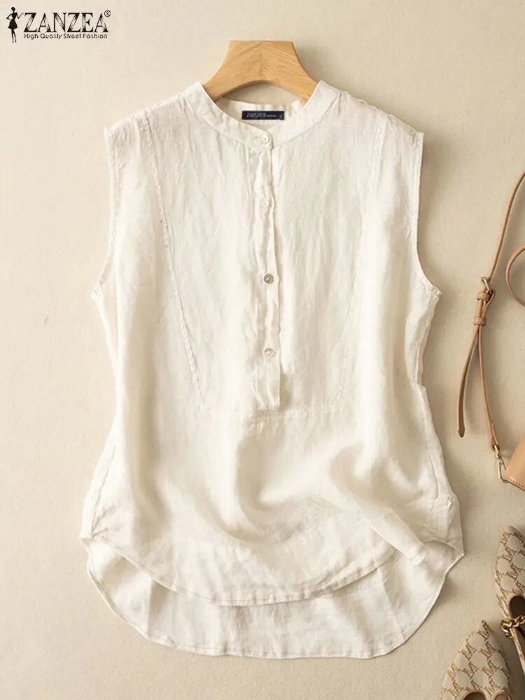 Блуза Zanzea размер 4XL белый