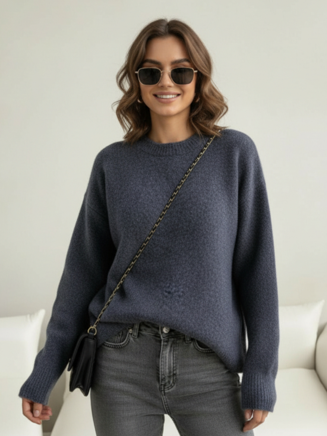 Свитер  Свитер вязаный оверсайз теплый, размер отсутствует — фото 1