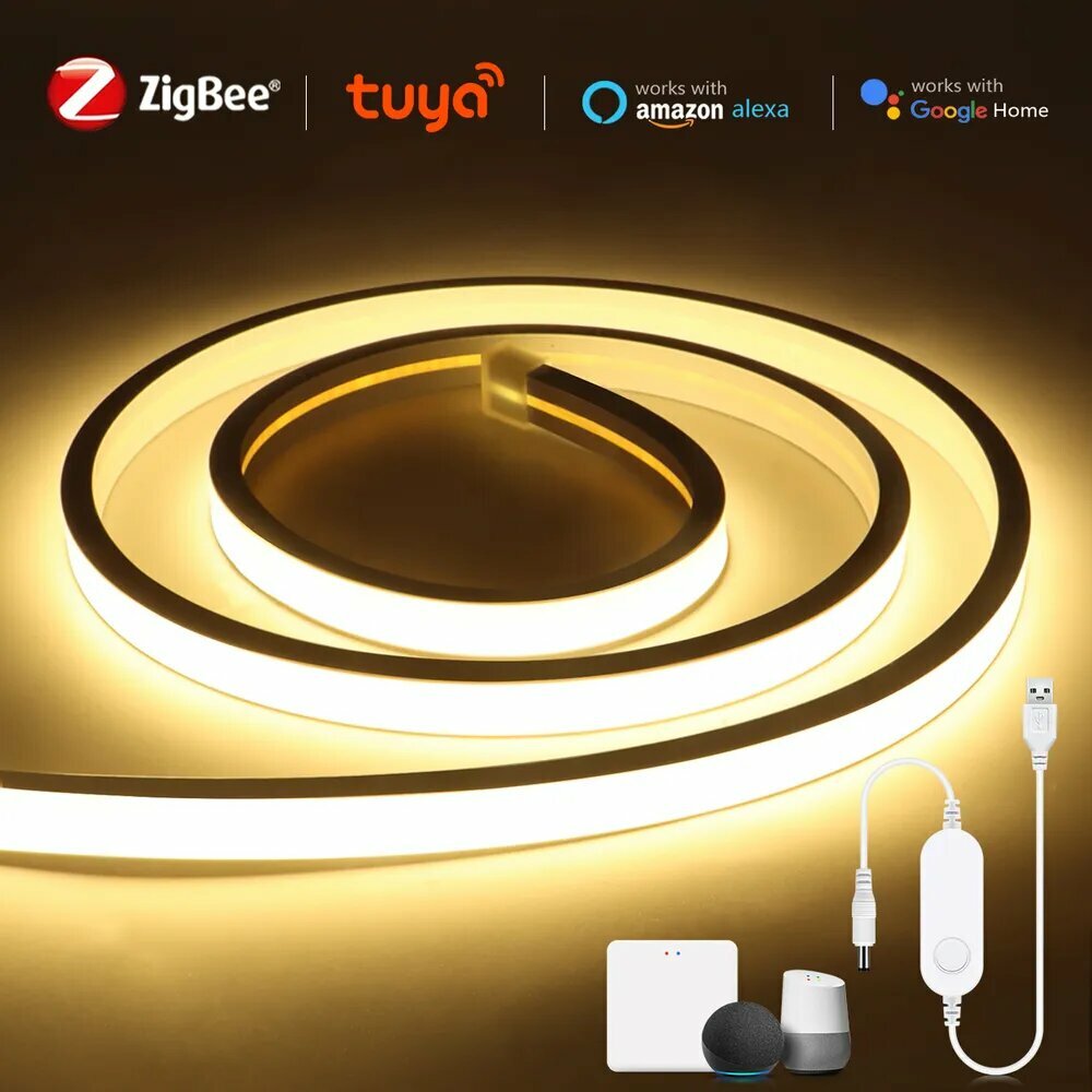 Zigbee Светодиодная лента 3.84 Вт, IP65, Теплый белый, 1 шт