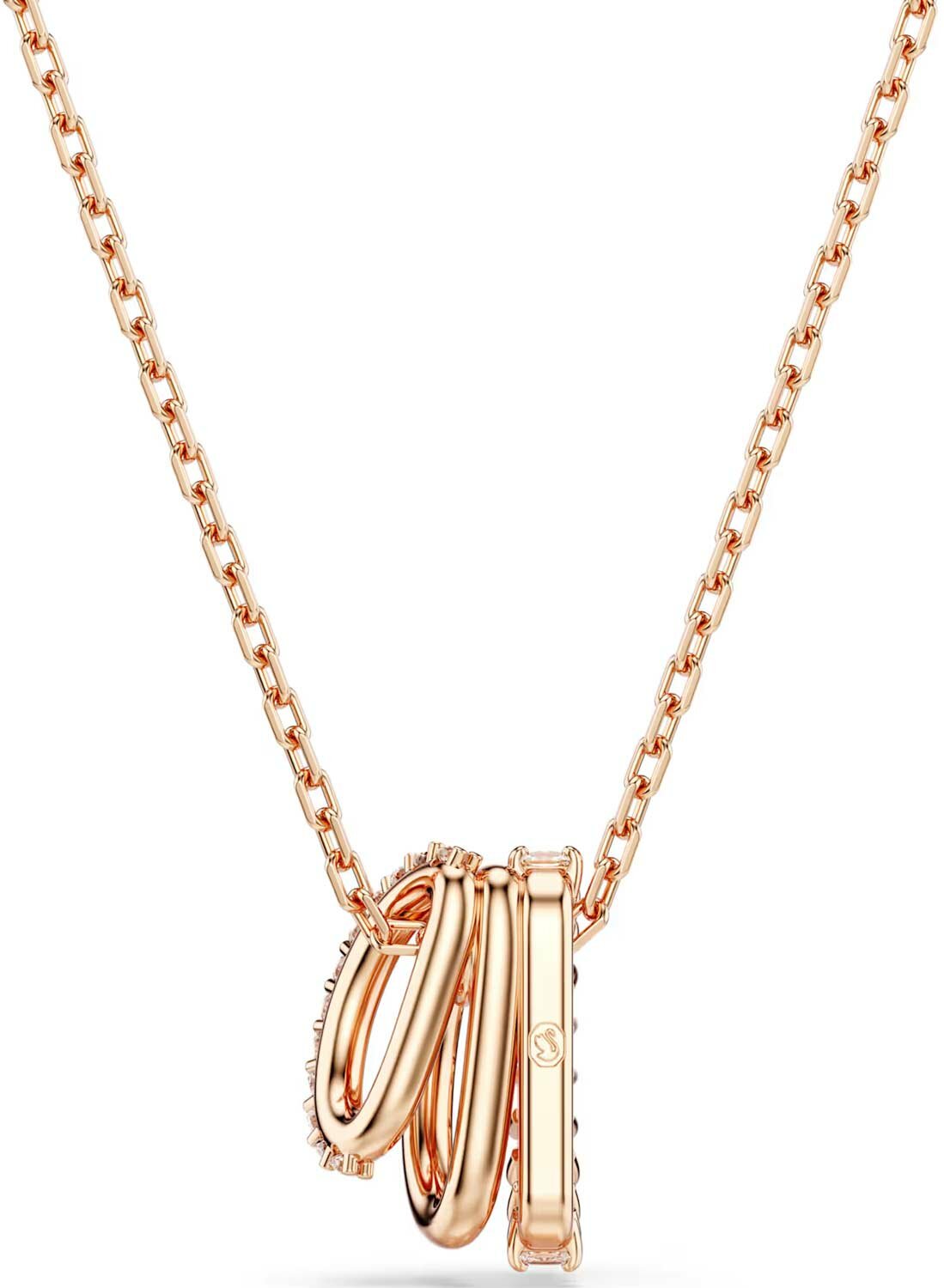 Колье SWAROVSKI, кристаллы Swarovski, длина 45 см, бесцветный, золотой — фото 1