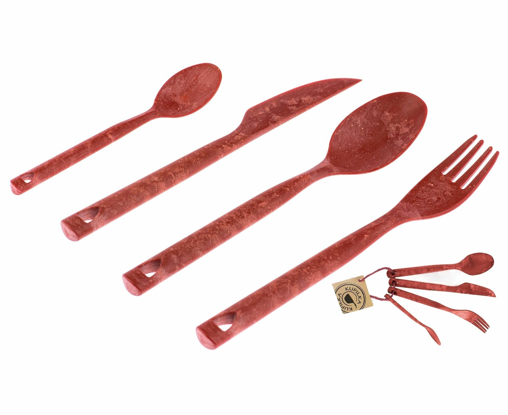 Финский набор столовых приборов Kupilka Cutlery Set, цвет: Cranberry