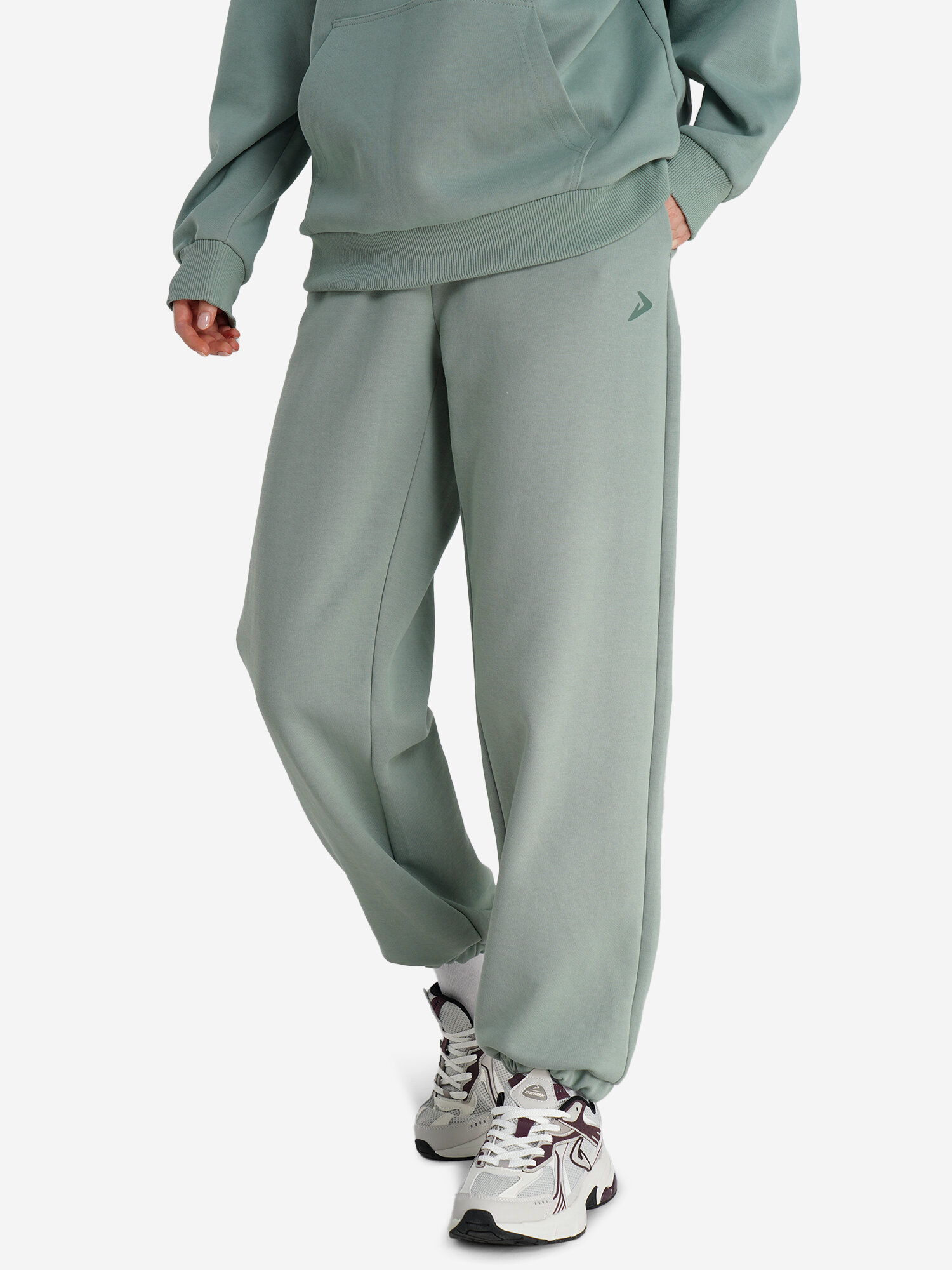 Брюки Demix, размер 46-48, сине-зеленый — фото 1