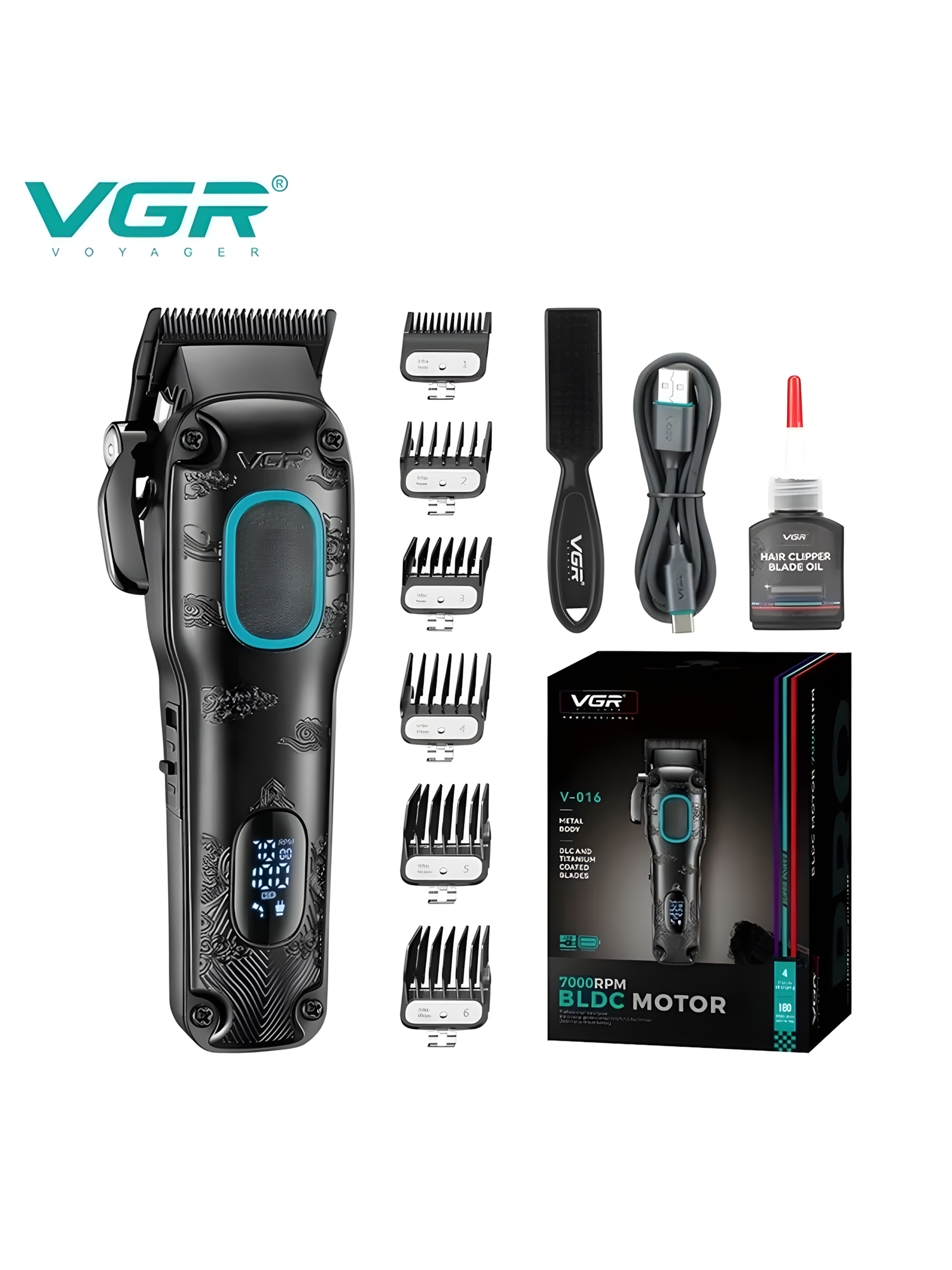 Машинка для стрижки VGR , питание от сети, 250 минут автономной работы