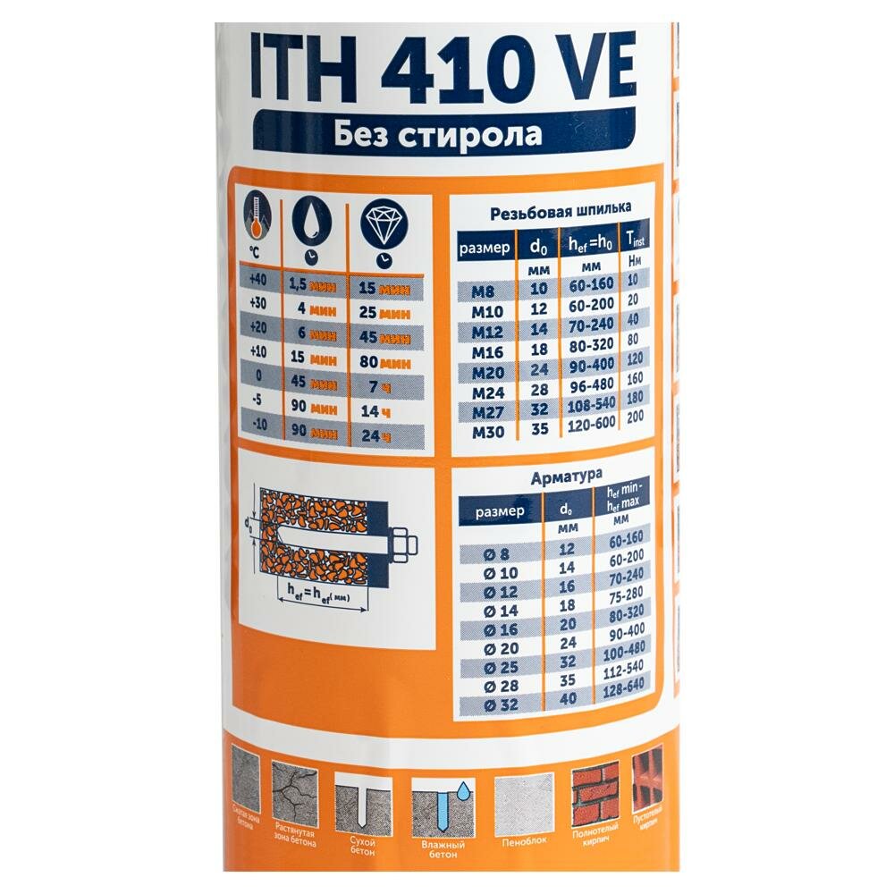 Анкер химический ITH 410 VE 410 мл — фото 1