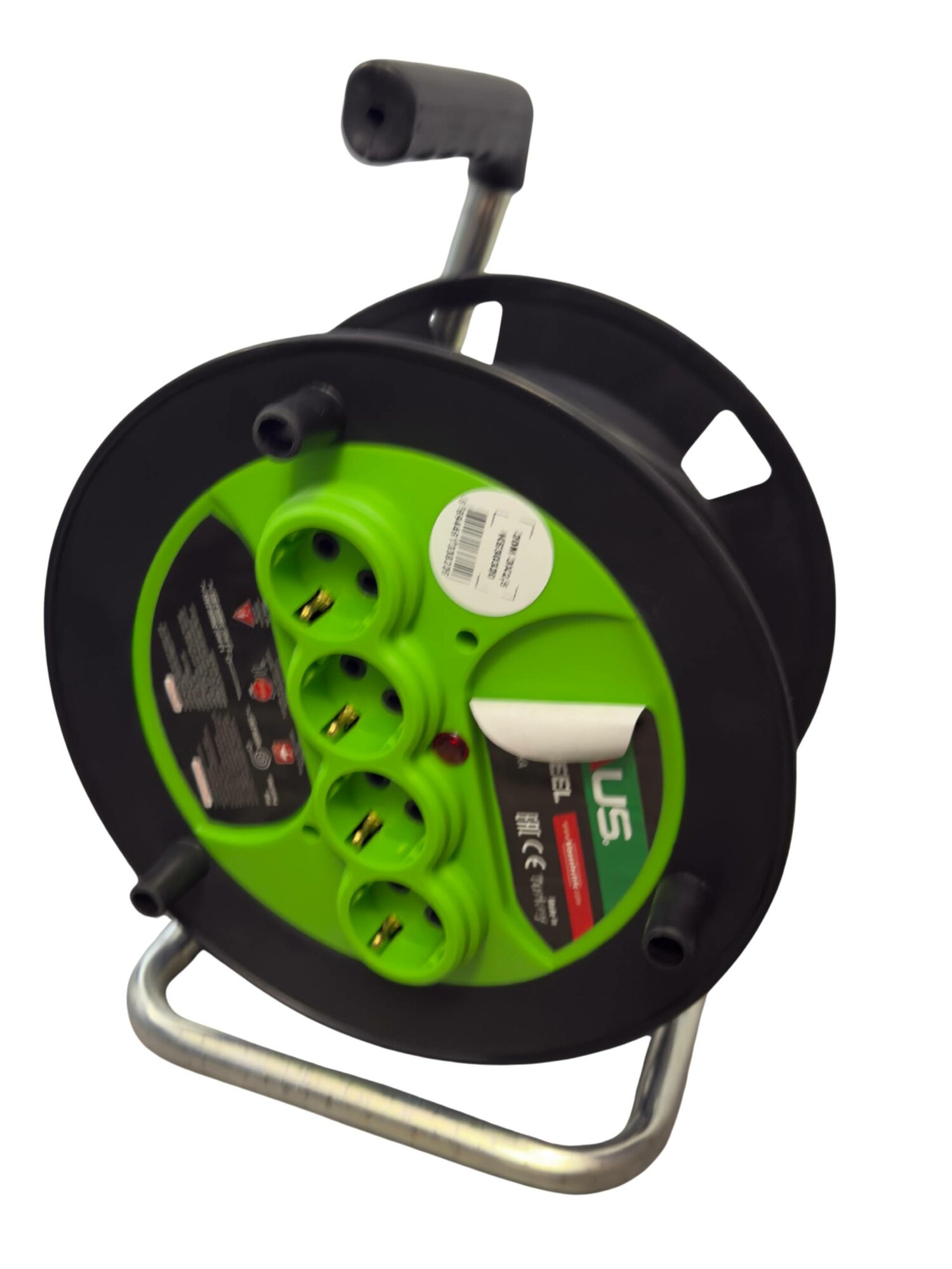 Удлинитель KLAUS KE30320, 20м, 4 розетки, красный, максимальная нагрузка 2800Вт — фото 1