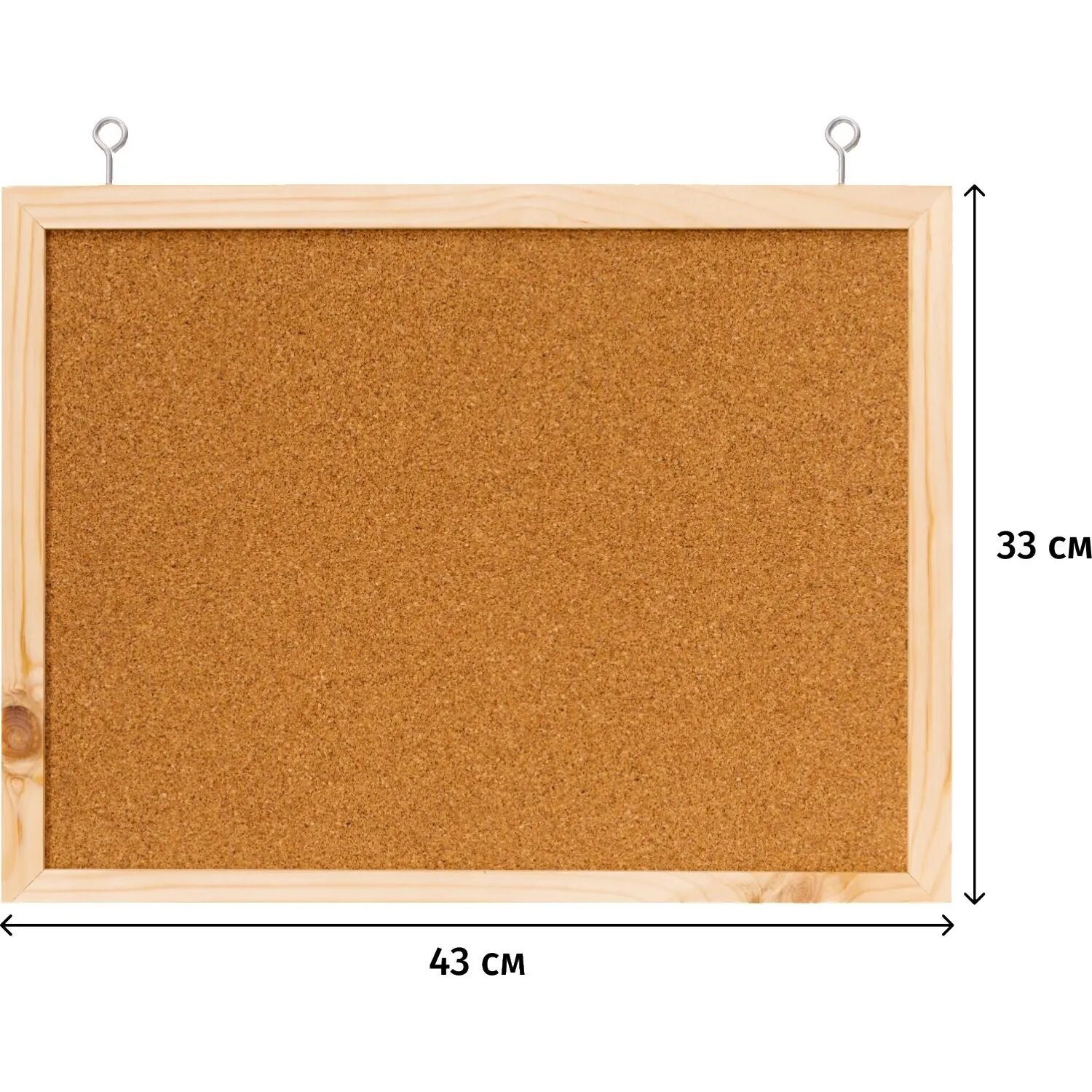 Доска пробковая 30х40 Элементари, деревян. рама Attache — фото 1