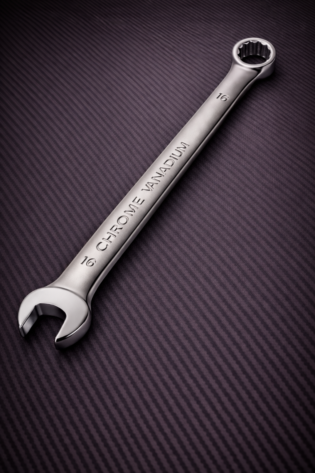 Гаечный ключ комбинированный 16 мм, Chrome Vanadium, рожково-накидной, усиленный